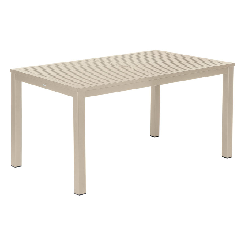 Aura Dining Table, Champagne, 29" H x 57" W x 35" D