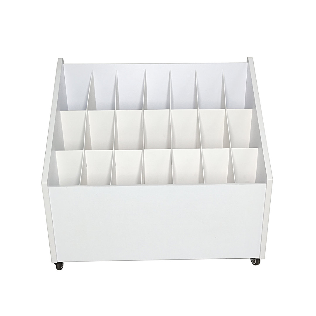21 Slot (4" x 4.7") File Storage Organizer, Blueprint Architectural Plans Rolled Up Art Print FixtureDisplays