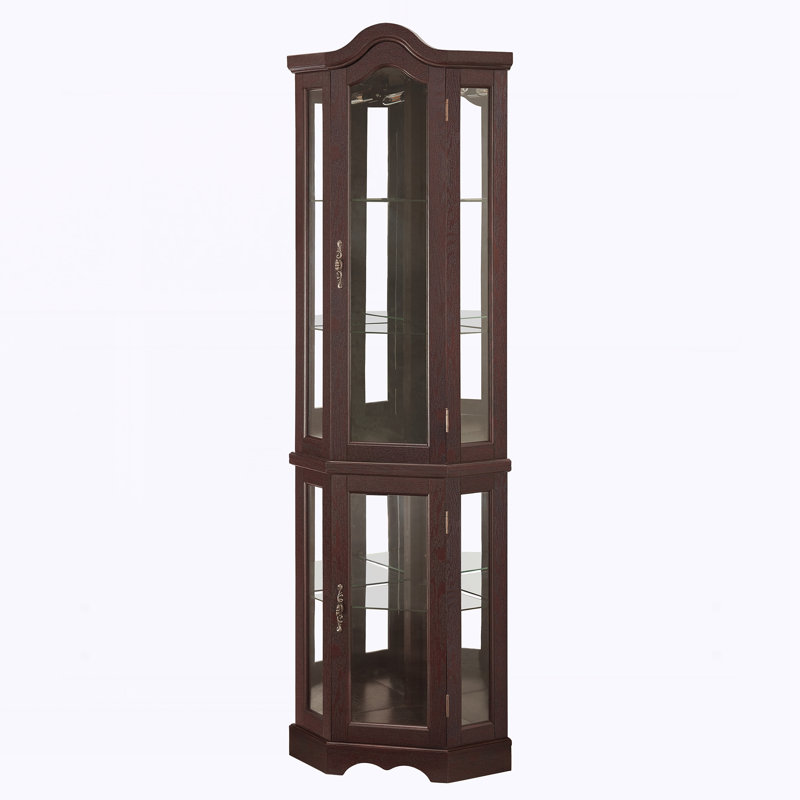 Cabinet d'angle avec ampoule, Cerise foncée