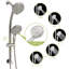 Pomme de douche double 5 po avec barre coulissante réglable