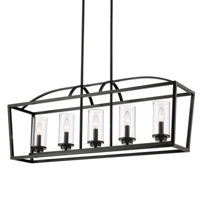Skegness 5 - Light Matte Black Pendant