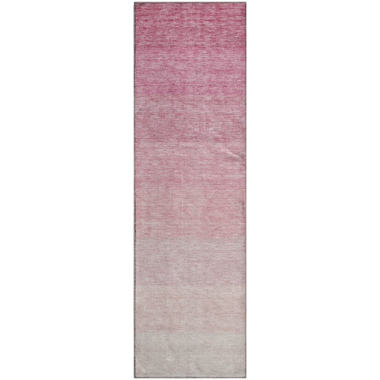 Premium Machine Washable Prisco Pink Rug