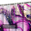 Rideau de douche mauve à motif abstrait en or mauve avec 12 crochets-1651590260