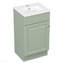 Meuble-lavabo 18 po avec lavabo, meuble-lavabo avec tablette de porte et tablette réglable, vert clair-1147484842