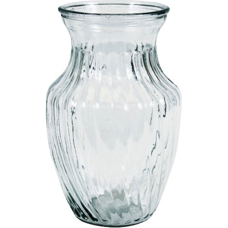 Vase en verre transparent