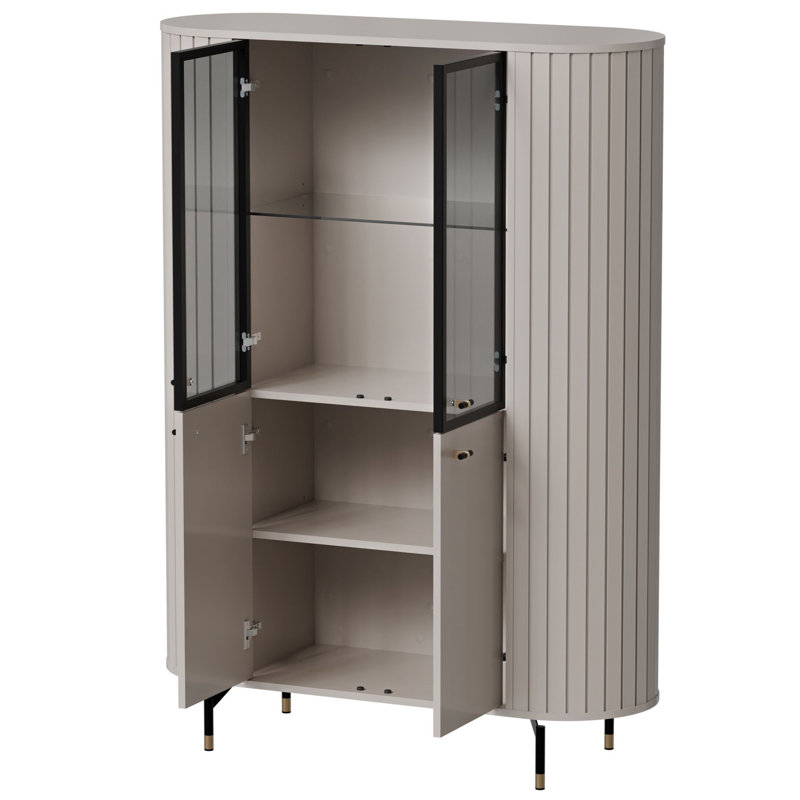 Display Cabinet, Beige