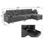 4 Seater Velvet Sofa & Chaise-683952427