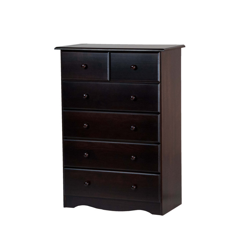 Commode 6 tiroirs Galib, Café