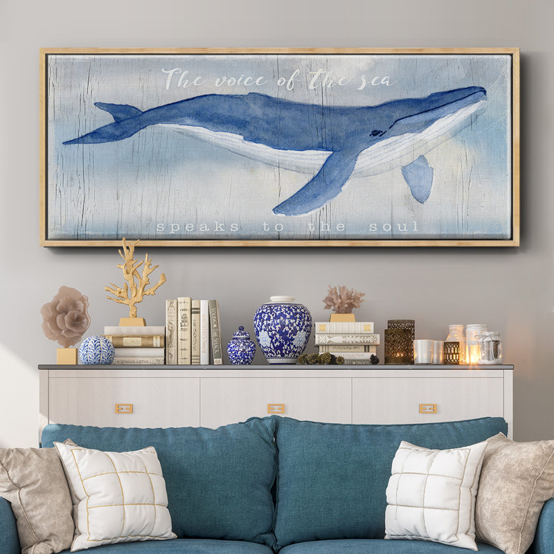 Voix de la mer - toile encadrée, H 8 po x l 20 po