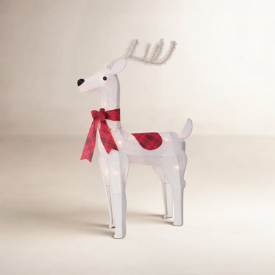 Season's Designs 2.5' Lighted White Reindeer