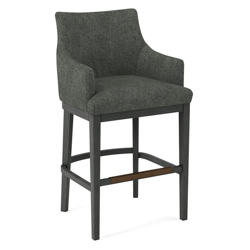 Upholstered Stool, 61626-87, Black