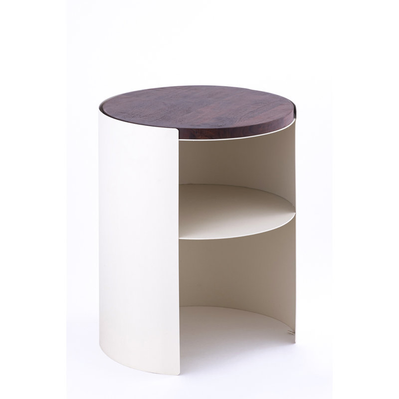Table d'appoint avec plateau en bois