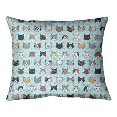 Katelyn  Elizabeth Elizabeth Kitty Cat Lumbar Pillow