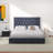 Genka Mid Century Modern Velvet Upholstered Platform Bed-87424999-101185470