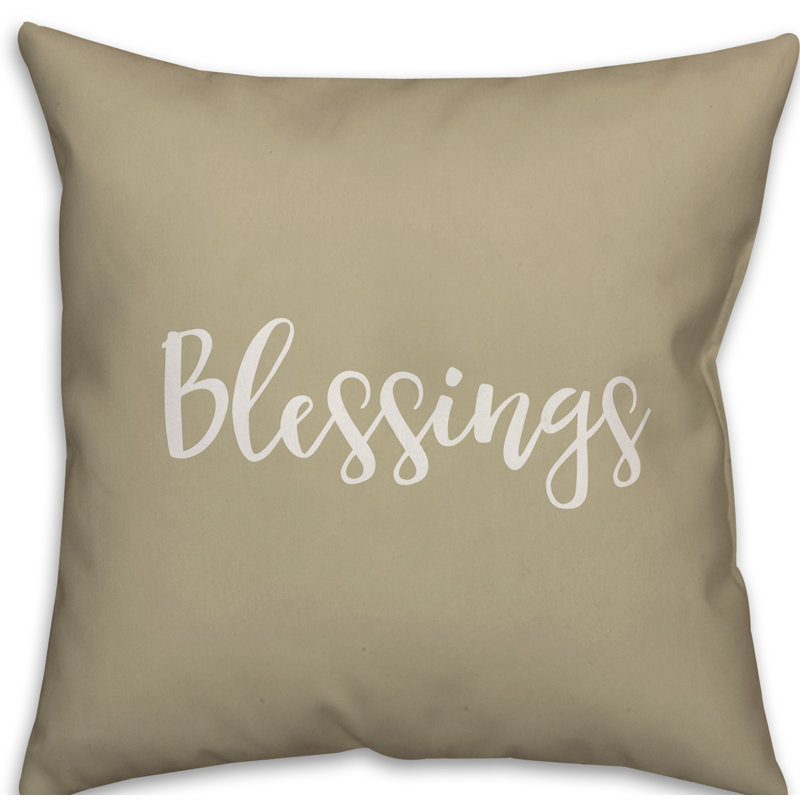  Blessings Pillow, Beige, Throw Pillow