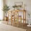 Ensemble de salle à manger rectangulaire en bois de style campagnard de 122 cm (48 po) avec 2 chaises, idéal pour la cuisine, le coin repas et les petits espaces.-6510409-6510450