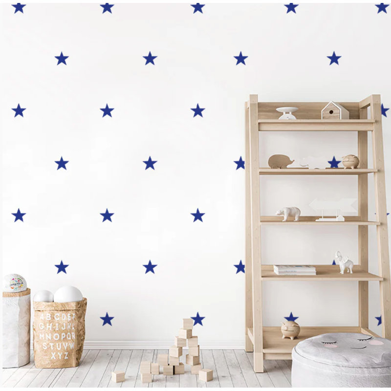 Abstract Non-Wall Damaging Wall Decal, Dark Blue