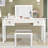 Mirrored Vanities Desk With Drawers