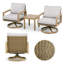 Fauteuil club pivotant en aluminium Dymir