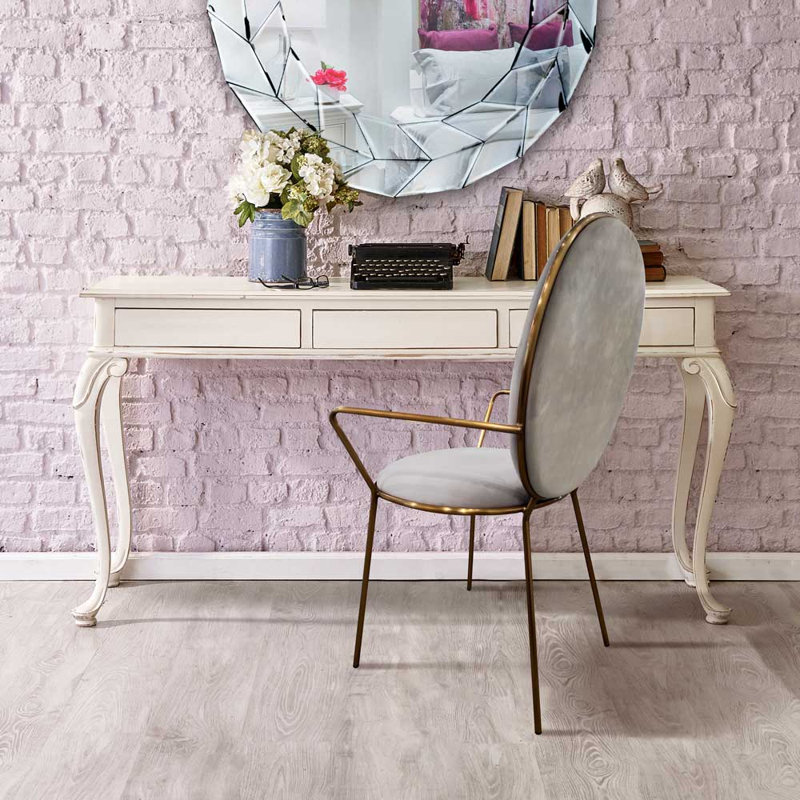 Banmah 47cm H Velvet Upholstered Armchair in Grey