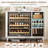 47.3" W 5-Tier Shoe Cabinet With 360°Rotating Shoe Rack And Adjustable Shelves, Freestanding Shoe Storage Cabinet-1207113066
