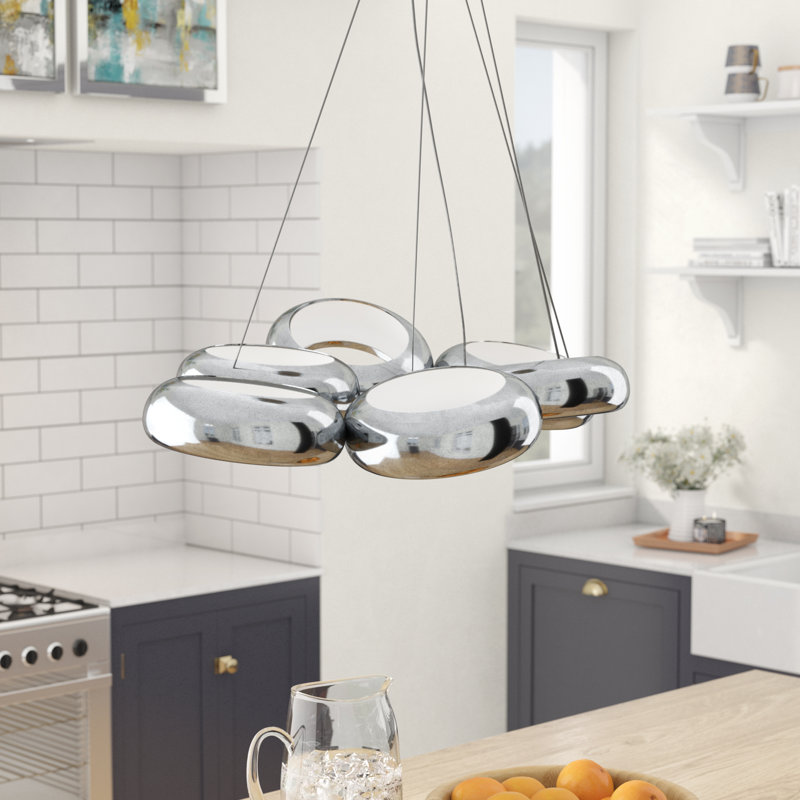Luminaire grappe suspendu 6 lumières Franklin