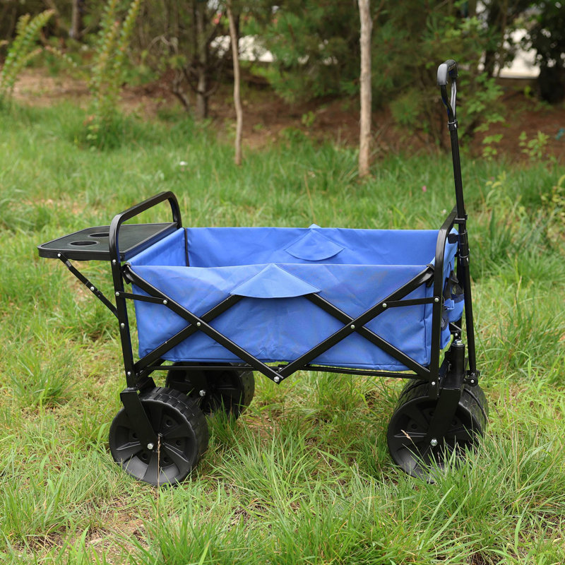 Chariot de plage pliable, Bleu, H 3,51 po x l 3,17 po x P 1,64 po