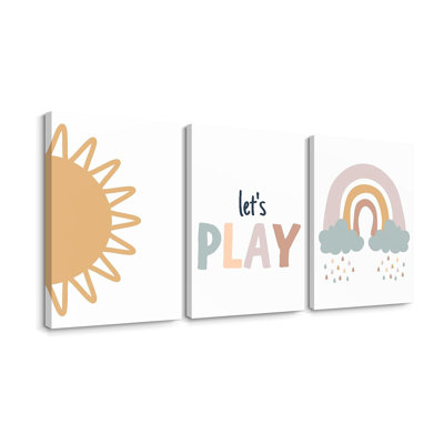 3 Piece Wrapped Canvas Wall Art