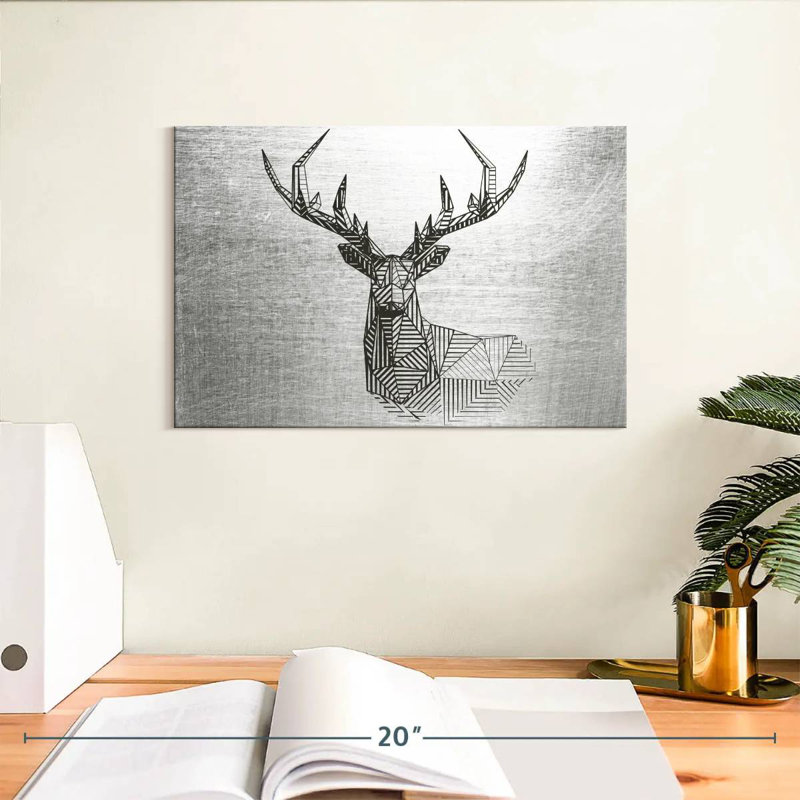 Brampt Geometric Deer, 8" H x 12" W