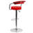Contemporary Vinyl Adjustable Height Barstool with Arms and Chrome Base-886651491-861379311-861379310
