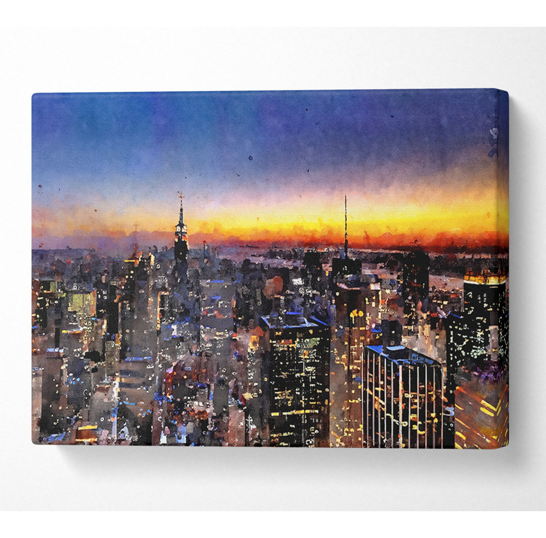 New York Sundown - Kunstdrucke auf Leinwand