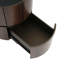 TABLE RONDE DE RANGEMENT DOUBLE COUCHE EN MDF ET HAUTE QUALITÉ, BRUN ET NOIR