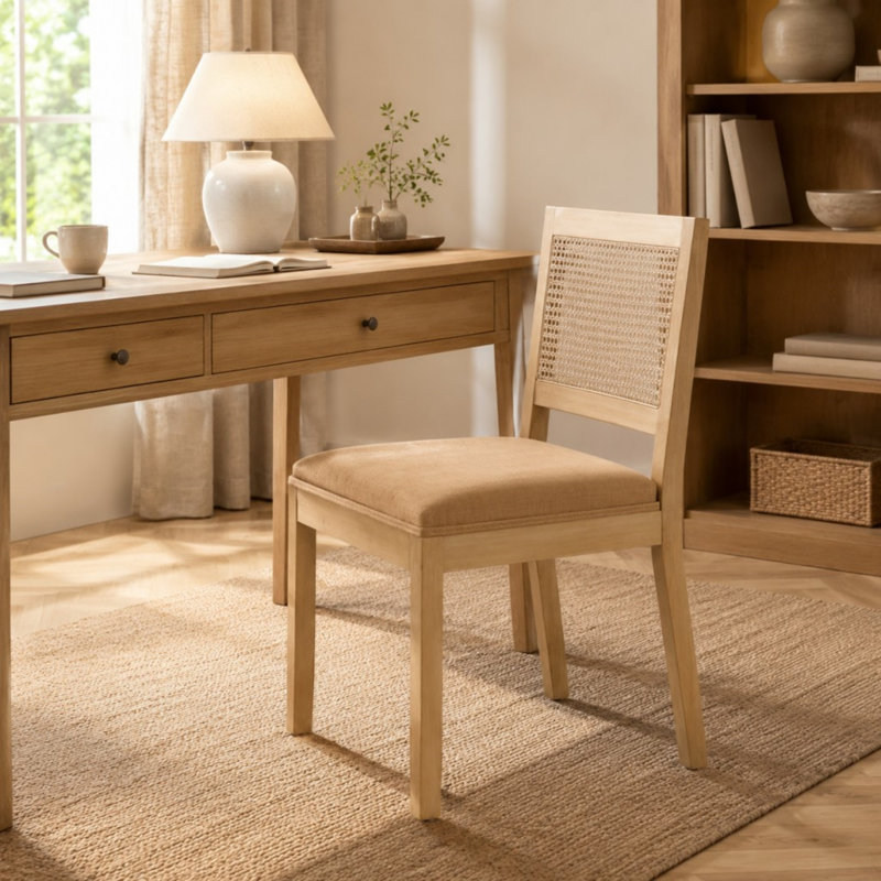Ensemble de 2 chaises en rotin, Tan