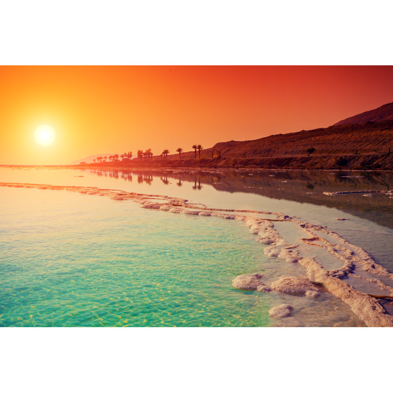 Sunrise Over Dead Sea - Wrapped Canvas Print, 30cm H x 46cm W x 3.8cm D