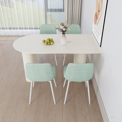 Ensemble de table de salle à manger et de chaise de salle à manger 63 po en MDF 63 po