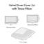 Blush Velvet Bedding Twin/twin Xl With Buttoned Throw Pillowcase Duvet Cover - Pillow