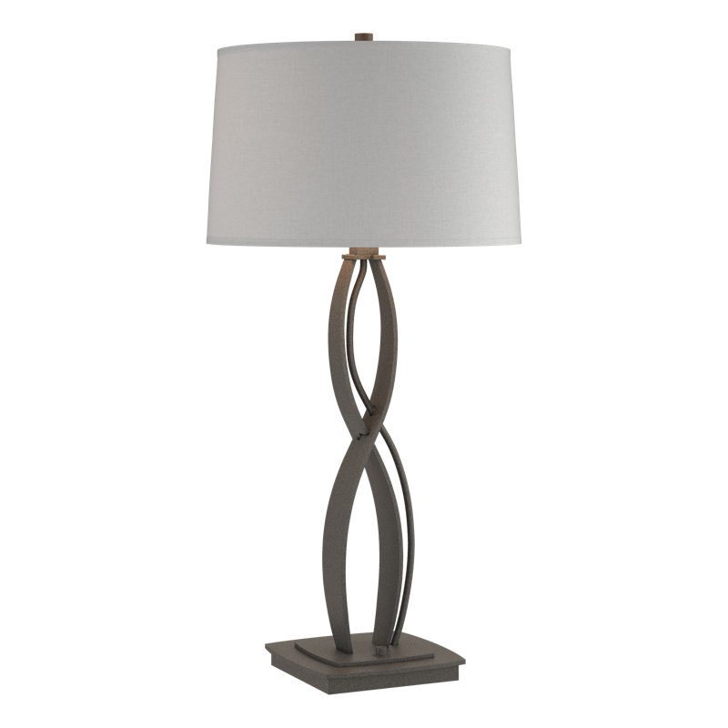 Almost Infinity Table Lamp, Natural Anna, Natural Iron