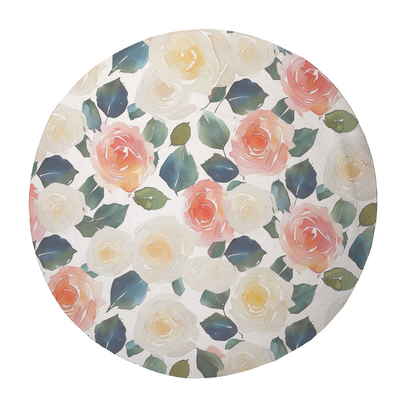 Tapis tressé Petal Breeze, Rond 5 pi