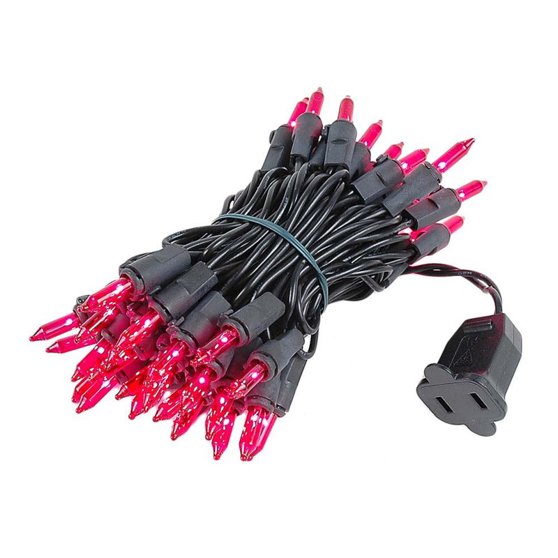 Mini-chaîne pour l’extérieur 11'50 ampoules Pirtle, Rose, Noir
