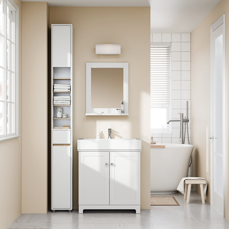 Shikeem Freestanding Linen Cabinet