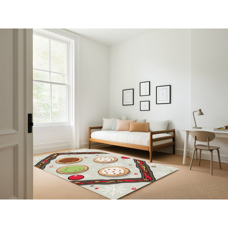 Tapis de vacances The Holiday Aisle® Cookies, Tapis de couloir 2 pi x 4 pi