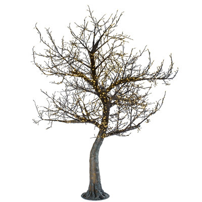 Arbre à saule de 10 pieds, sans feuilles, lumières à DEL blanc chaud