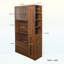 Armoire de cuisine avec étagère de rangement à plusieurs niveaux, 2 tiroirs et porte vitrée