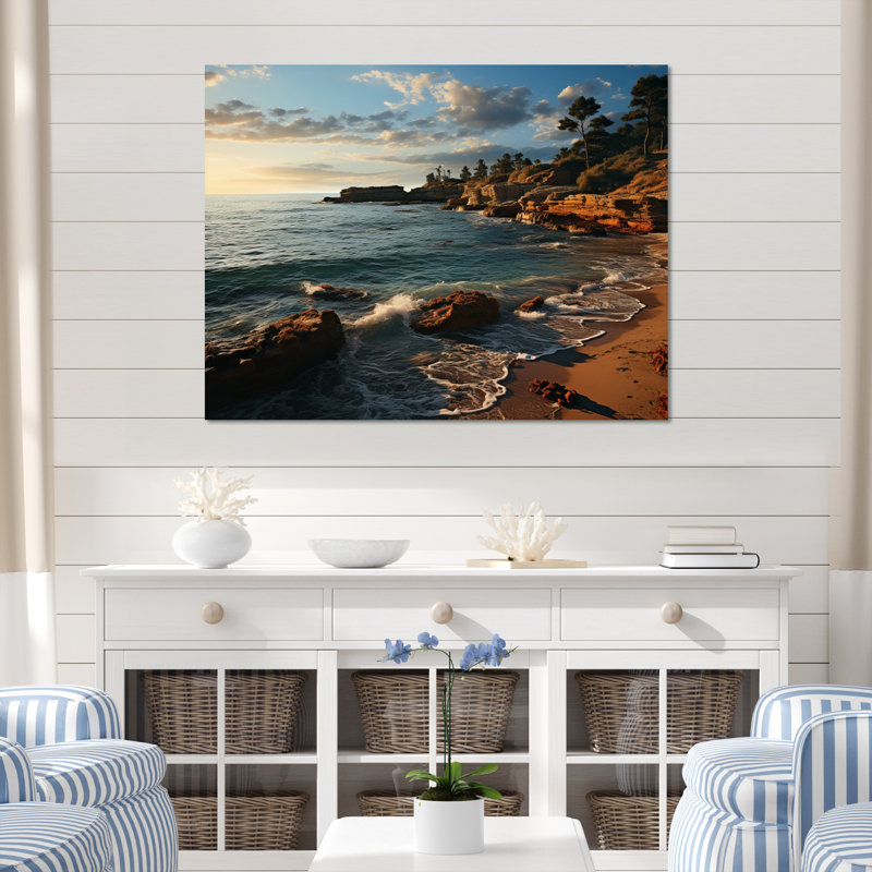 Impression sur toile Coastal Serenity I, H 34 po x l 44 po x P 1,5 po, Toile tendue