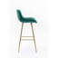 Ensemble de tabourets de bar 2 pièces, avec repose-pieds chromé et tabouret de comptoir en tissu, tabouret simple à pieds-2017091523
