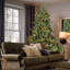 Arbre de Noël artificiel pleine forme 5 pi pré-éclairé, 350 lumières UL, 1129 pointes de branches mixtes en PE / PVC, base large pour les espaces spacieux, structure à charnières, support en métal stable-817570923-817570916