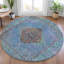 Tapis intérieur / extérieur bleu lavable à la machine Xhevrie-111825406