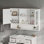 Armoire de salle de bain murale avec portes à double miroir, tablettes réglables et rangement ouvert