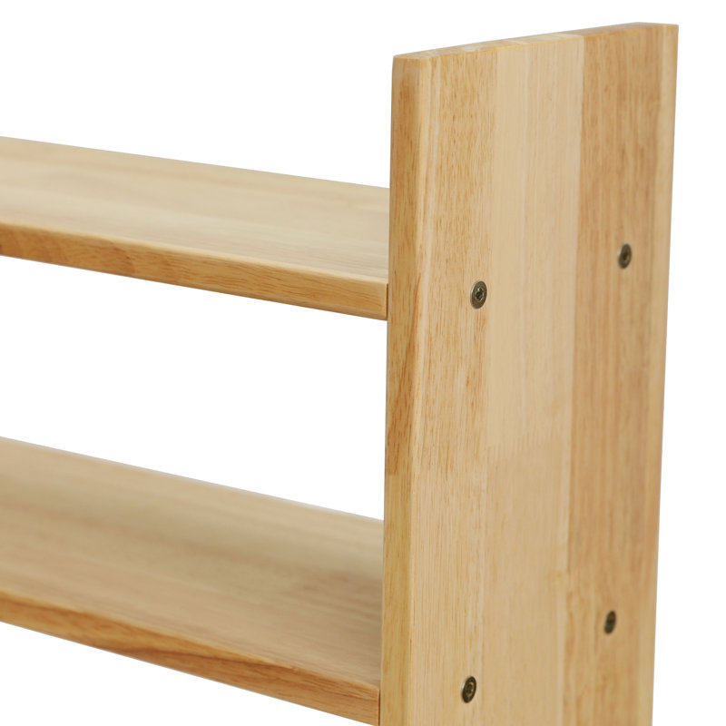 Planada Solid Wood Desktop Organizer Stackable Desk Organizer Bookshelf, Nature