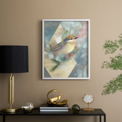 «Christmas Holiday Art», reproduction encadrée CL XXXV - bois massif